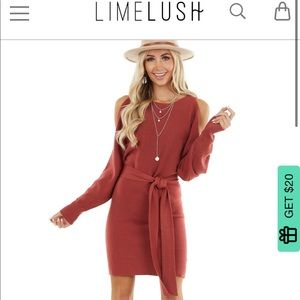 NWT Cold shoulder sweater dress